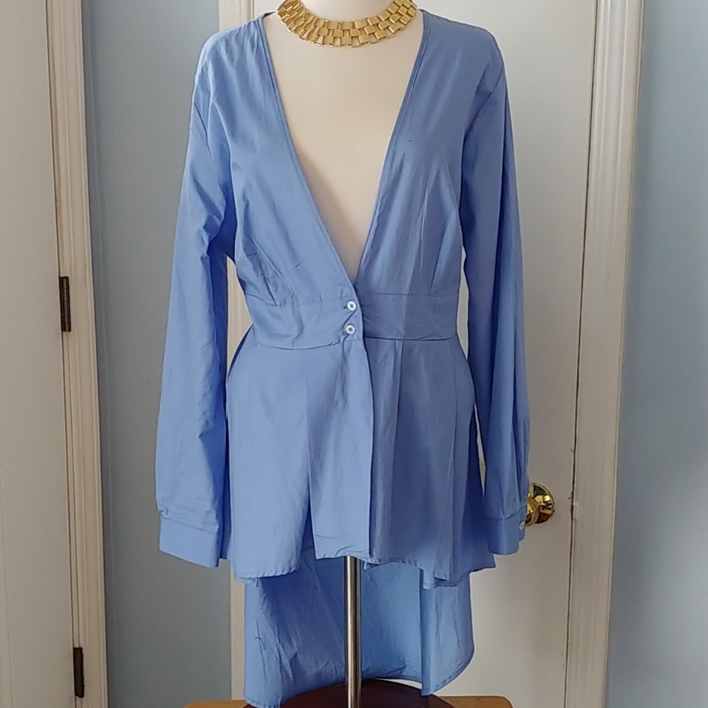Long sleeve Sky Blue Top- Never Worn
